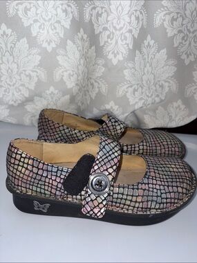 Alegria Mary Jane Shoes in Multicolor Pastel Mosaic size 38 women’s 8